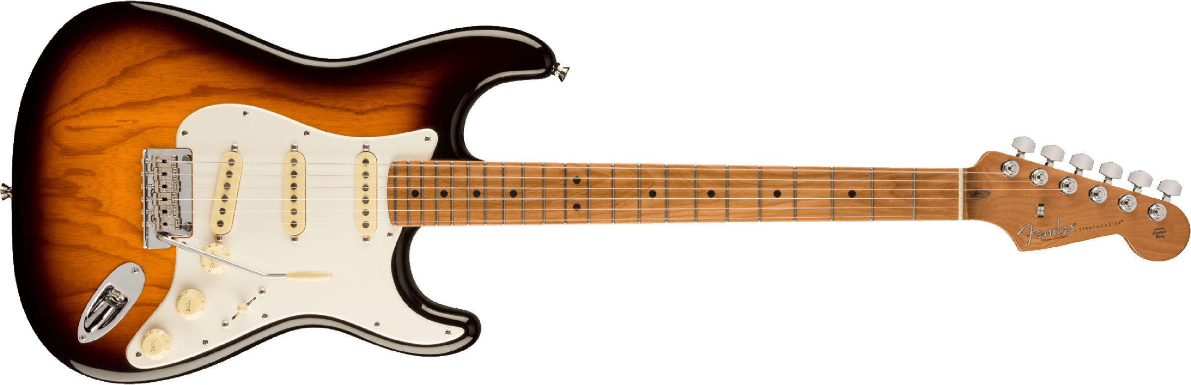 Fender Strat American Pro Ii Ltd 3s Custom Shop Trem Mn - 2-color Sunburst - Guitare Électrique Forme Str - Main picture