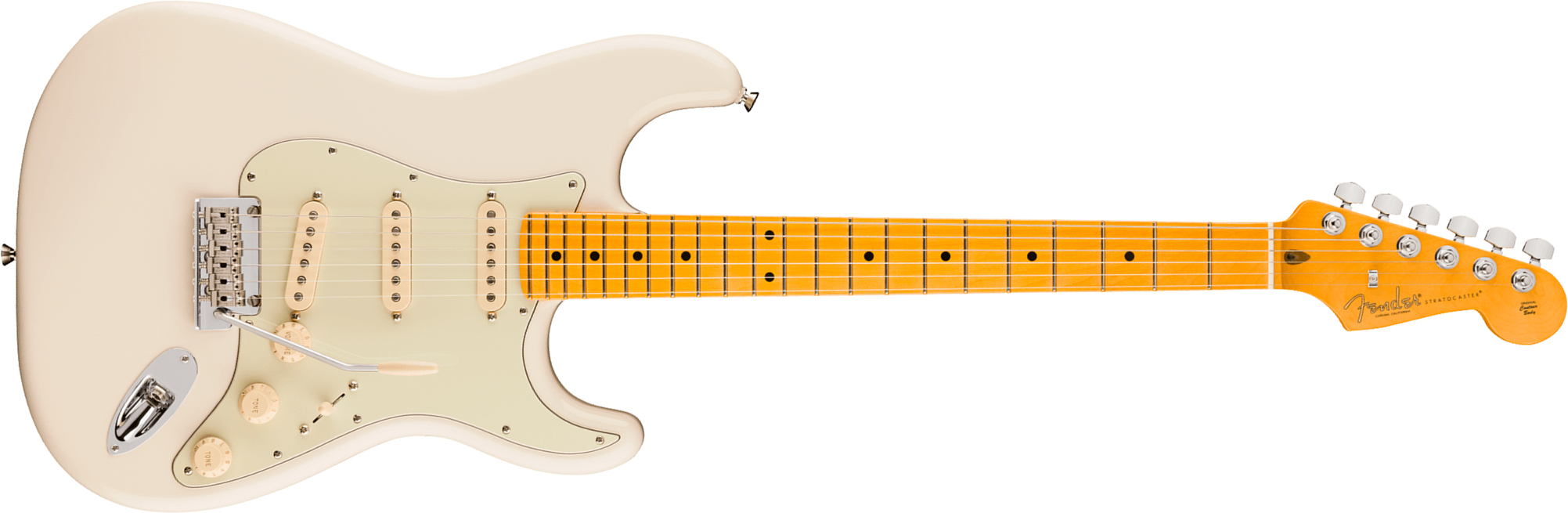 Fender Strat American Pro. Usa  3s Trem Mn - Olympic White - Guitare Électrique Forme Str - Main picture