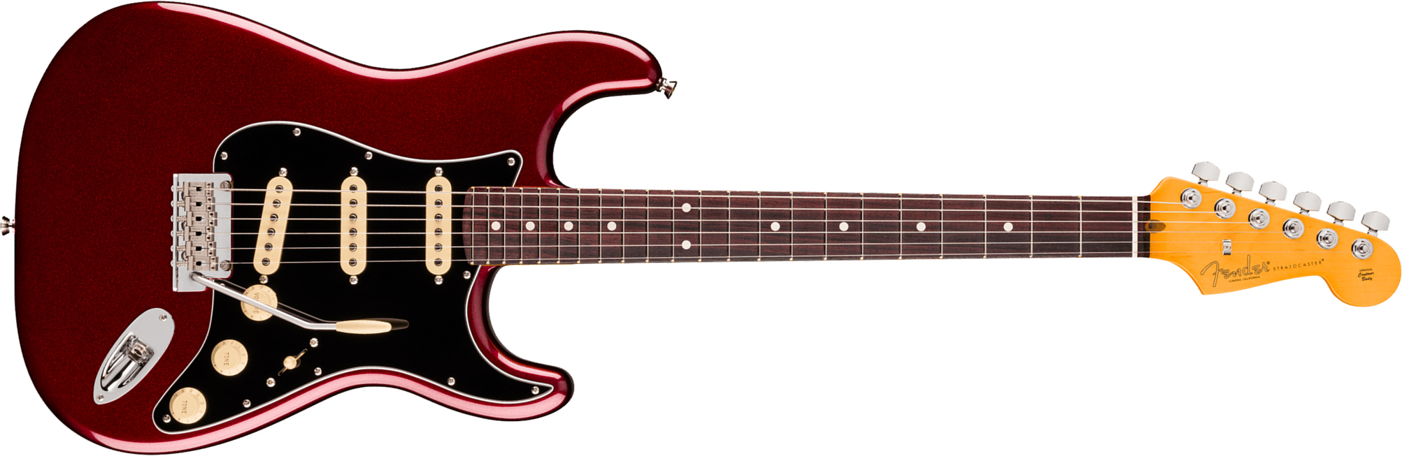 Fender Strat American Pro. Usa  3s Trem Rw - Oxblood - Guitare Électrique Forme Str - Main picture