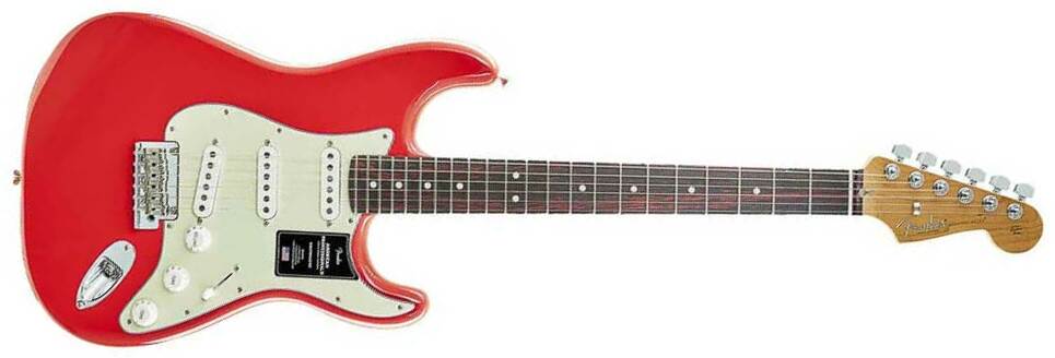 Fender Strat American Professional Ii Ltd 3s Usa Rw - Fiesta Red - Guitare Électrique Forme Str - Main picture