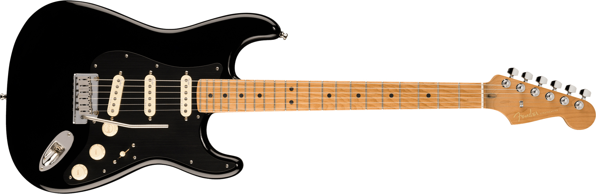 Fender Strat American Ultra Ii Ltd Usa 3s Trem Mn - Black - Guitare Électrique Forme Str - Main picture