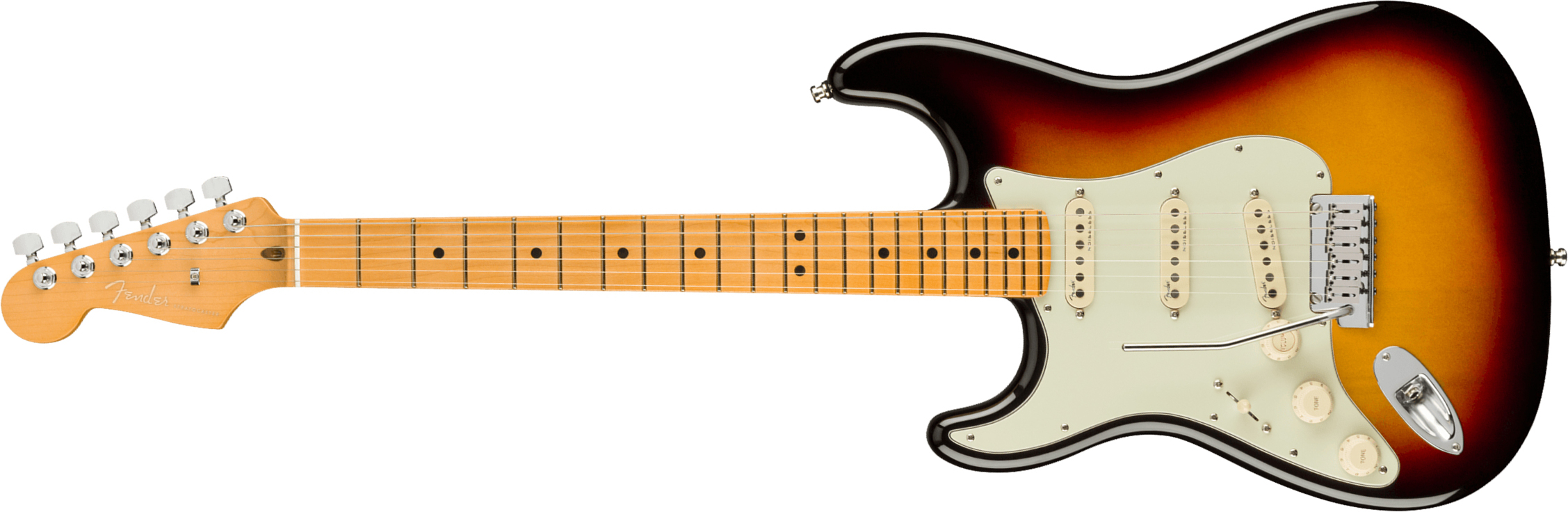 Fender Strat American Ultra Lh Gaucher Usa Mn +etui - Ultraburst - Guitare Électrique Gaucher - Main picture