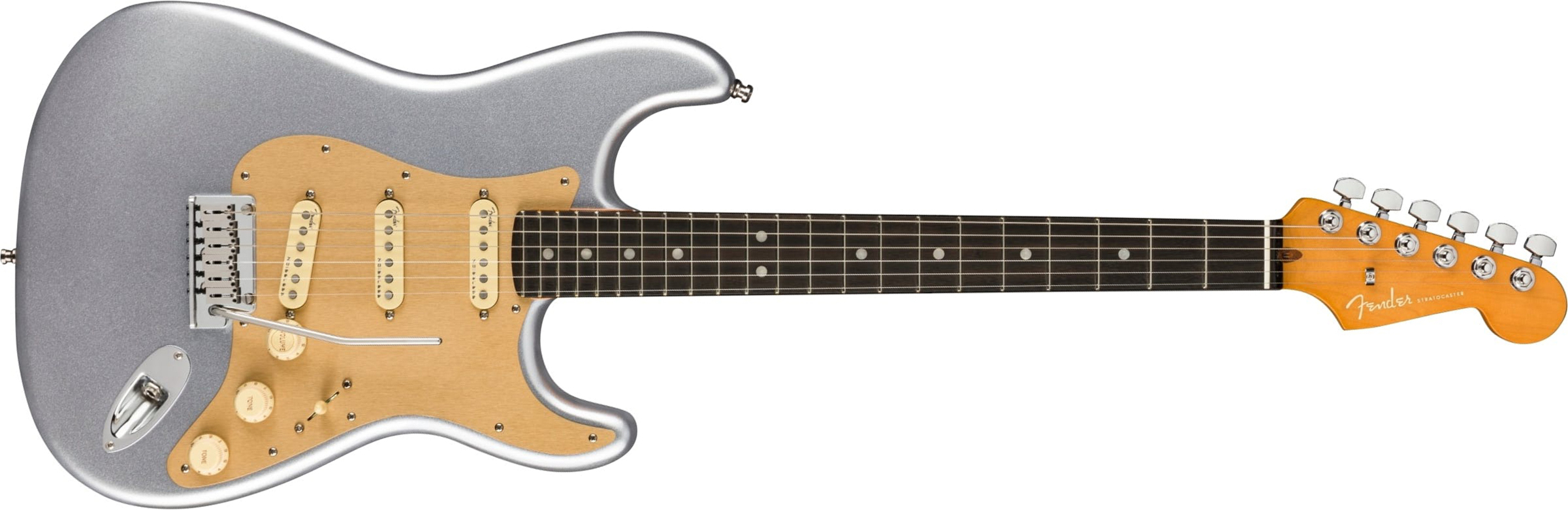 Fender Strat American Ultra Ltd Usa 3s Trem Eb - Quicksilver - Guitare Électrique Forme Str - Main picture