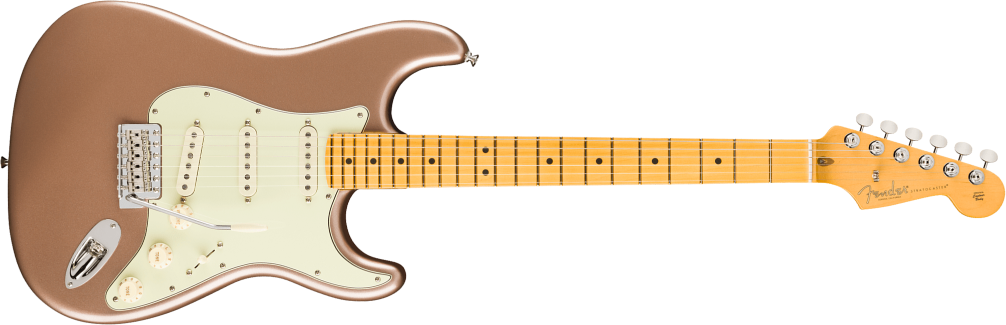 Fender Strat Classic American Pro Usa 3s Trem Mn - Faded Firemist Gold - Guitare Électrique Forme Str - Main picture