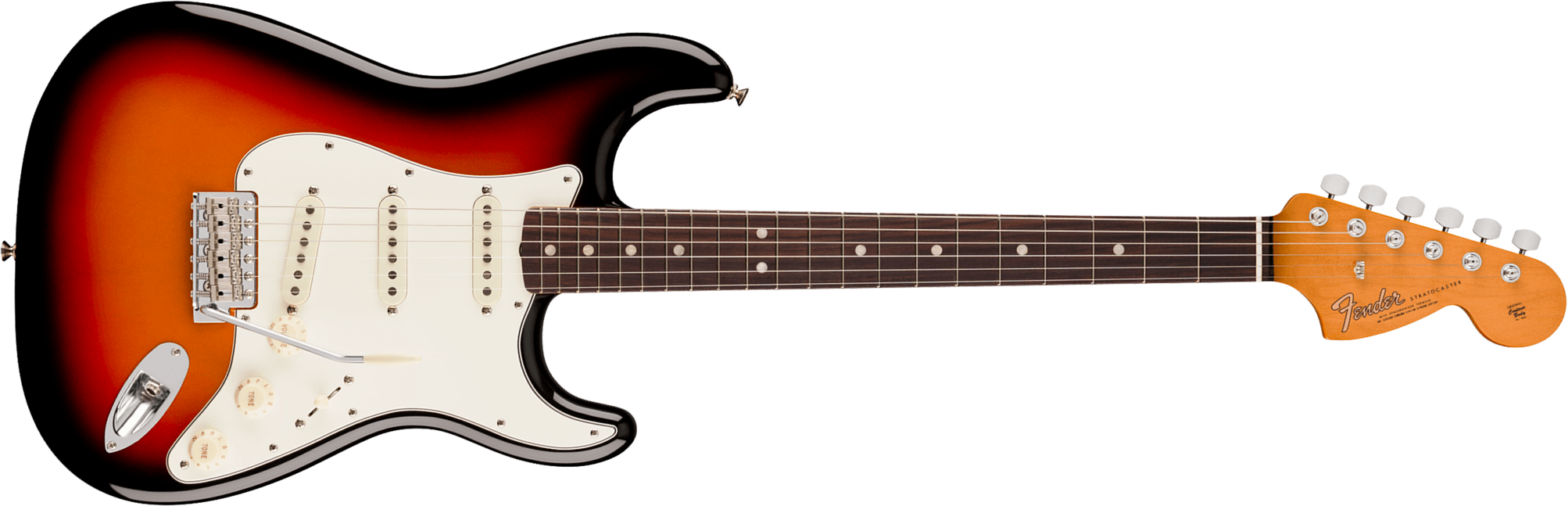 Fender Strat Early 60s Vintera 3 Mex 3s Trem Rw - 3-color Sunburst - Guitare Électrique Forme Str - Main picture