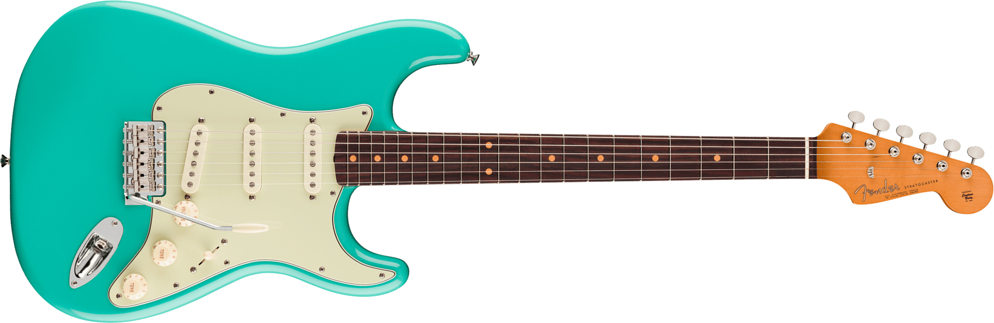 Fender Strat Early 60s Vintera 3 Mex 3s Trem Rw - Seafoam Green - Guitare Électrique Forme Str - Main picture