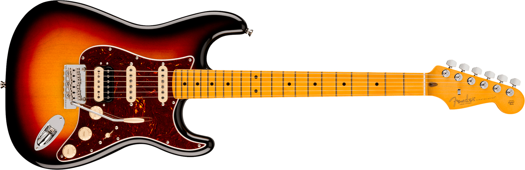 Fender Strat Hss American Pro. Usa Hss Trem Mn - 3-color Sunburst - Guitare Électrique Forme Str - Main picture