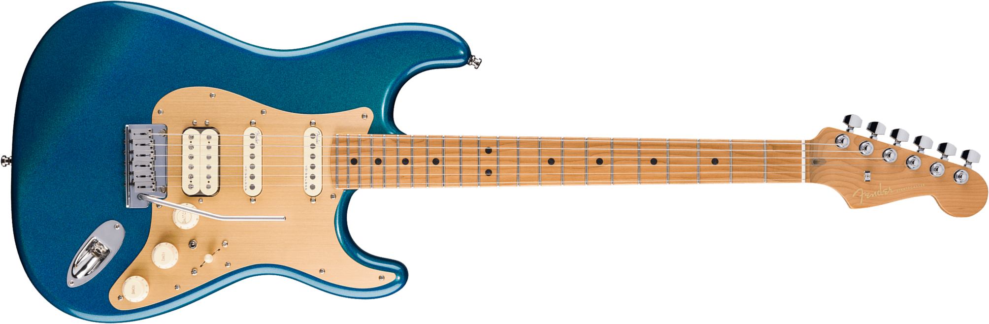 Fender Strat Hss American Ultra Ii Ltd Usa Trem Mn - Aurora Metallic - Guitare Électrique Forme Str - Main picture