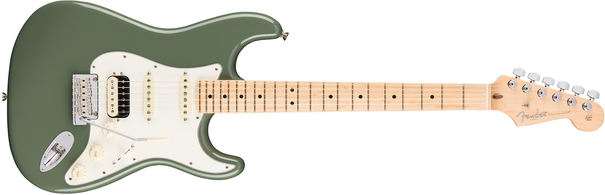 Fender Strat Hss Shawbucker American Professional Usa Mn - Antique Olive - Guitare Électrique Forme Str - Main picture