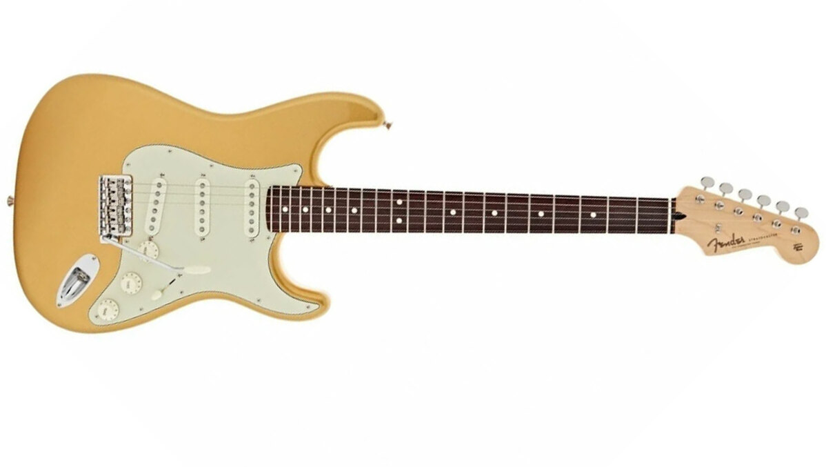 Fender Strat Hybrid Ii Mij Jap 3s Trem Rw - Gold - Guitare Électrique Forme Str - Main picture