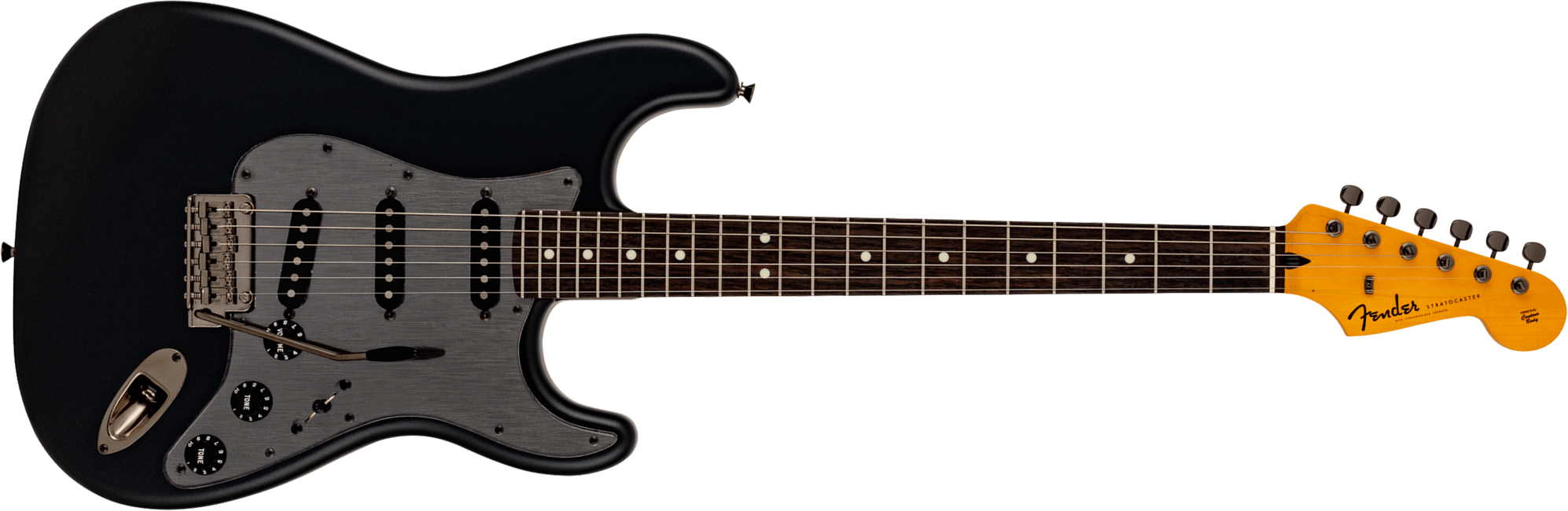 Fender Strat Hybrid Ii Mij Ltd Jap 3s Trem Rw - Matte Phantom Black - Guitare Électrique Forme Str - Main picture