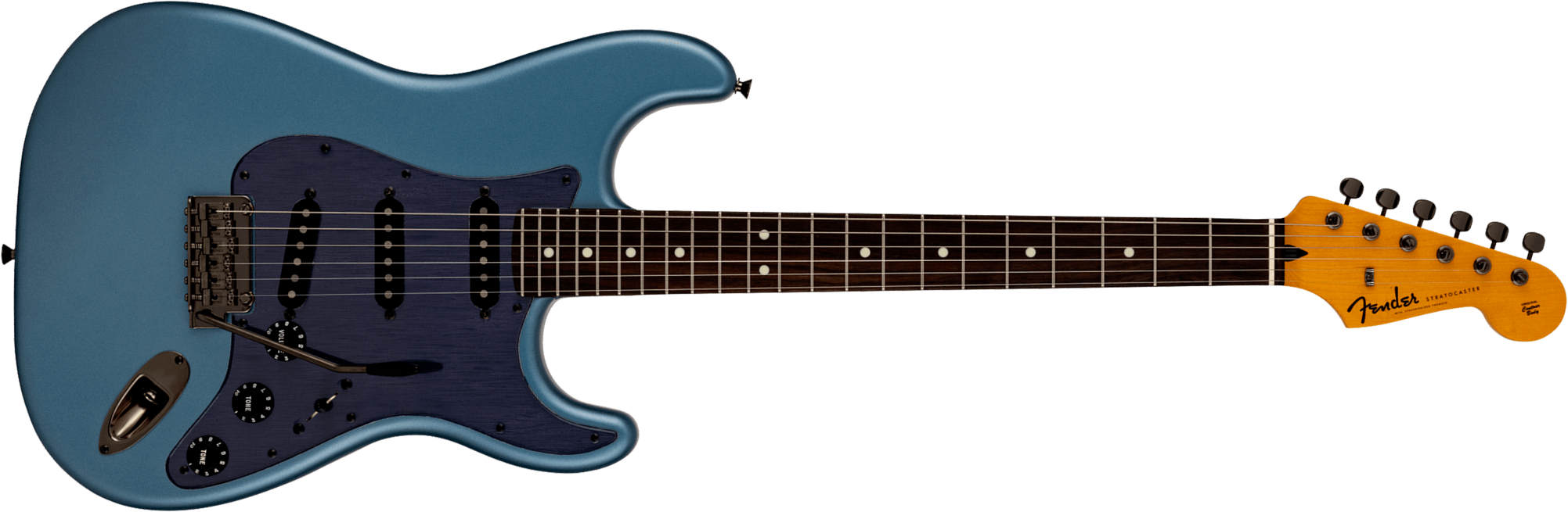 Fender Strat Hybrid Ii Mij Ltd Jap 3s Trem Rw - Matte Aero Blue - Guitare Électrique Forme Str - Main picture