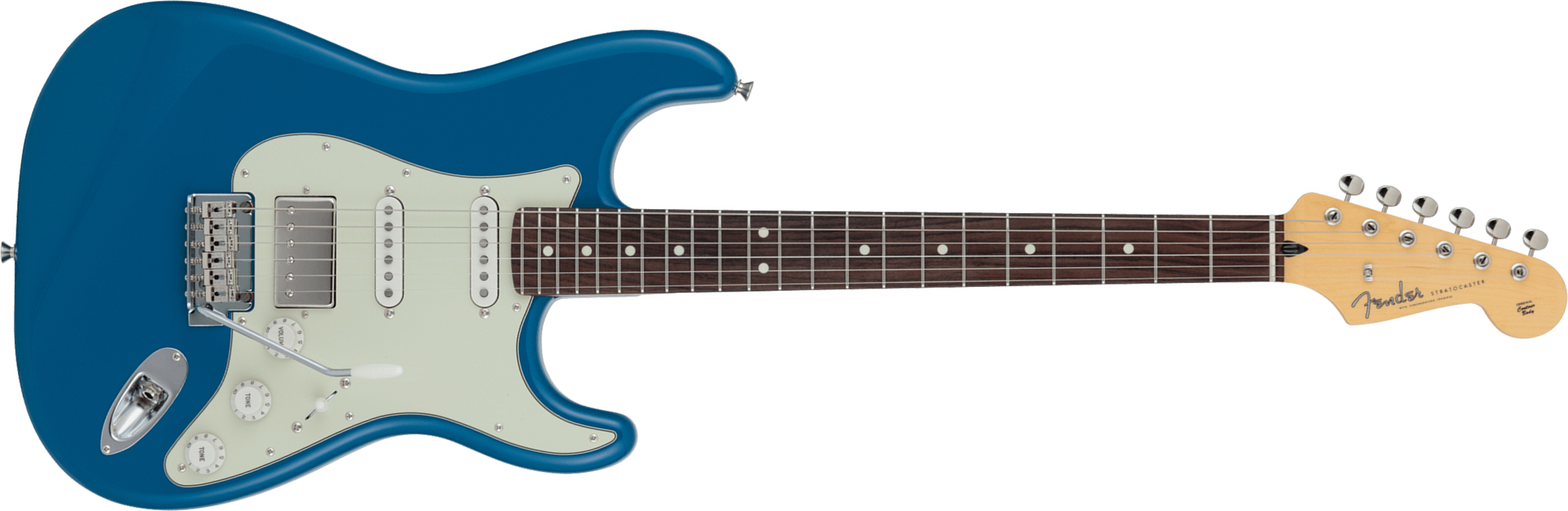 Fender Strat Hybrid Ii Mij Ltd Jap Hss Trem Rw - Forest Blue - Guitare Électrique Forme Str - Main picture