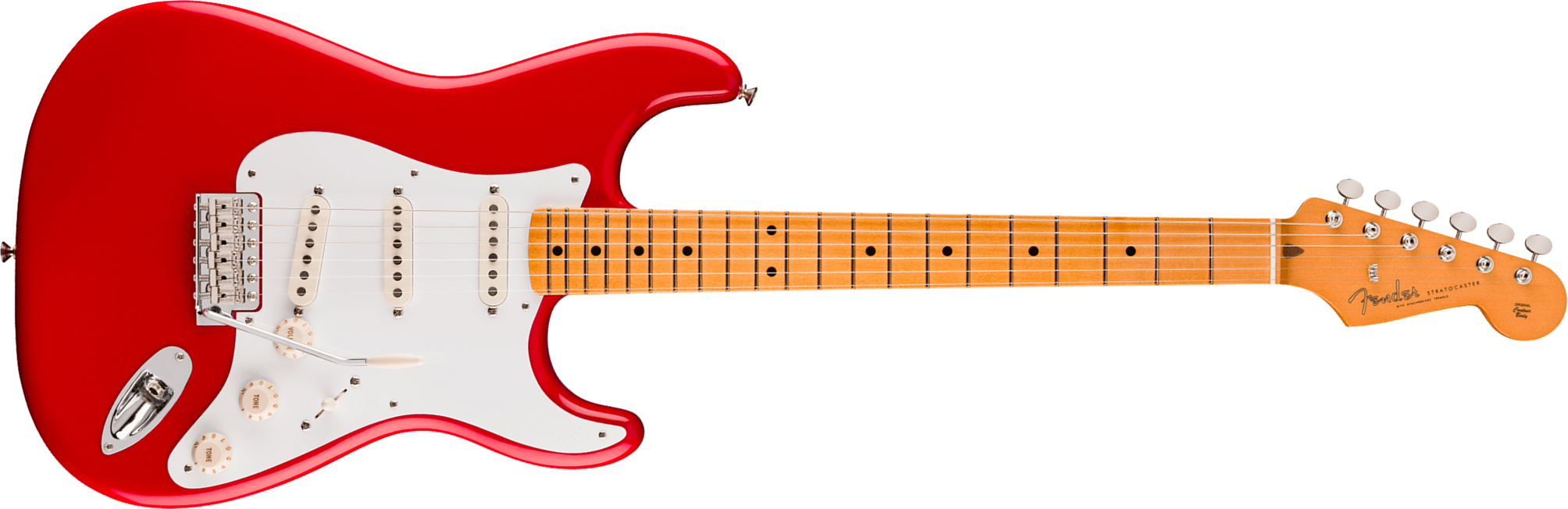Fender Strat Late 50s Vintera 3 Mex 3s Trem Mn - Dakota Red - Guitare Électrique Forme Str - Main picture