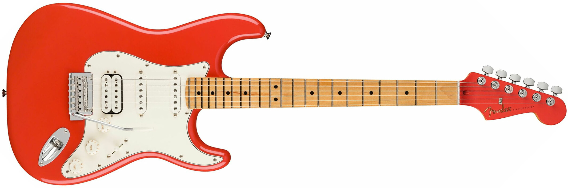 Fender Strat Player Hss Ltd Mex Trem Mn - Fiesta Red - Guitare Électrique Forme Str - Main picture
