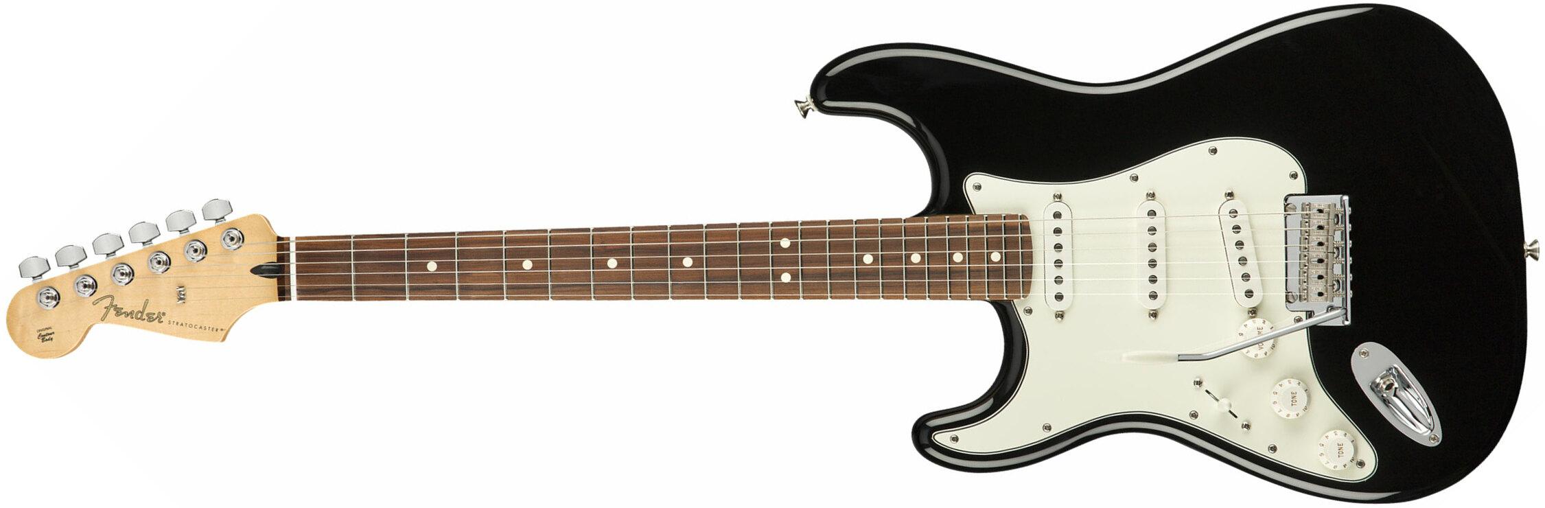 Fender Strat Player Lh Gaucher Mex Sss Pf - Black - Guitare Électrique Gaucher - Main picture