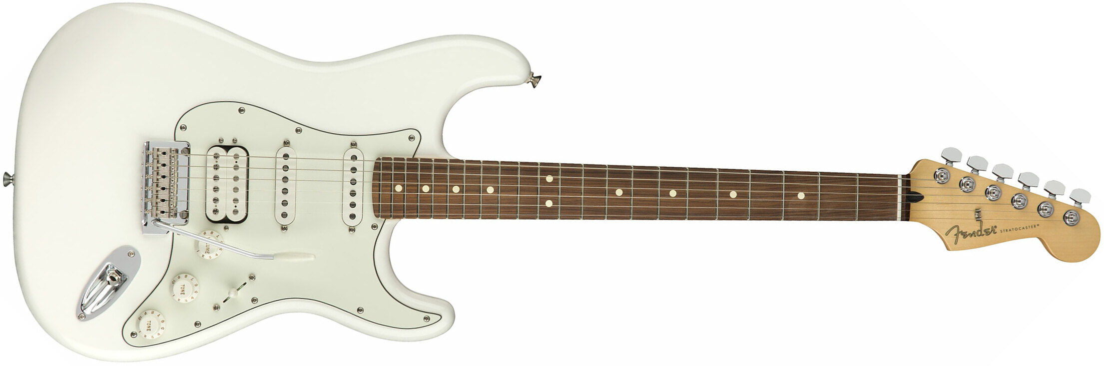 Player Stratocaster HSS (MEX, PF) - polar white Guitare électrique forme  str Fender
