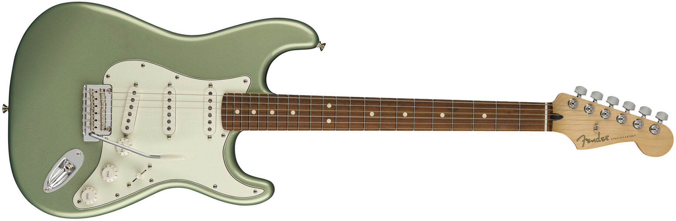 Fender Strat Player Mex Sss Pf - Sage Green Metallic - Guitare Électrique Forme Str - Main picture