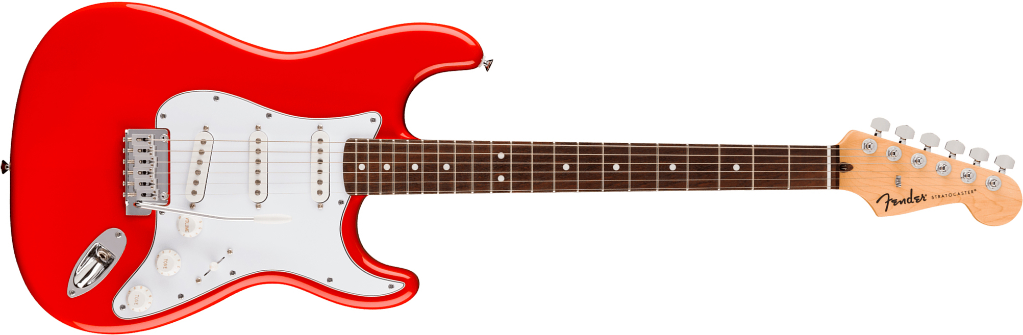 Fender Strat Standard Ind 3s Trem Lau - Fiesta Red - Guitare Électrique Forme Str - Main picture