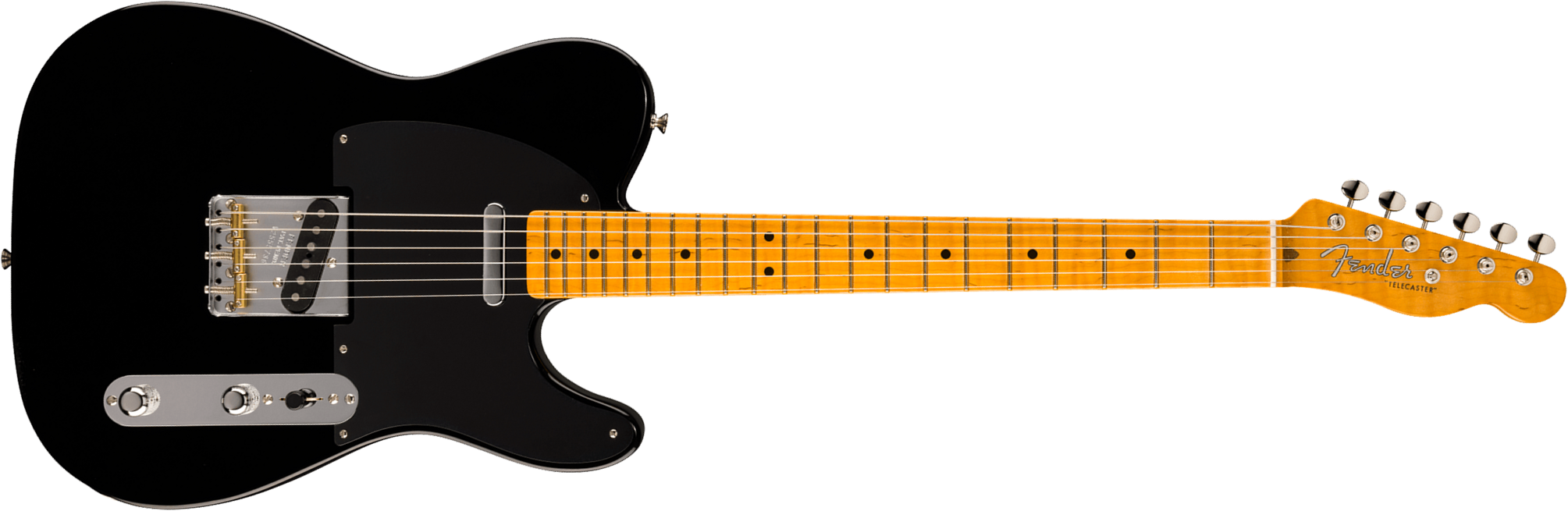 Fender Tele 1951 American Vintage Ii Ltd Usa 2s Ht Mn - Black - Guitare Électrique Forme Tel - Main picture