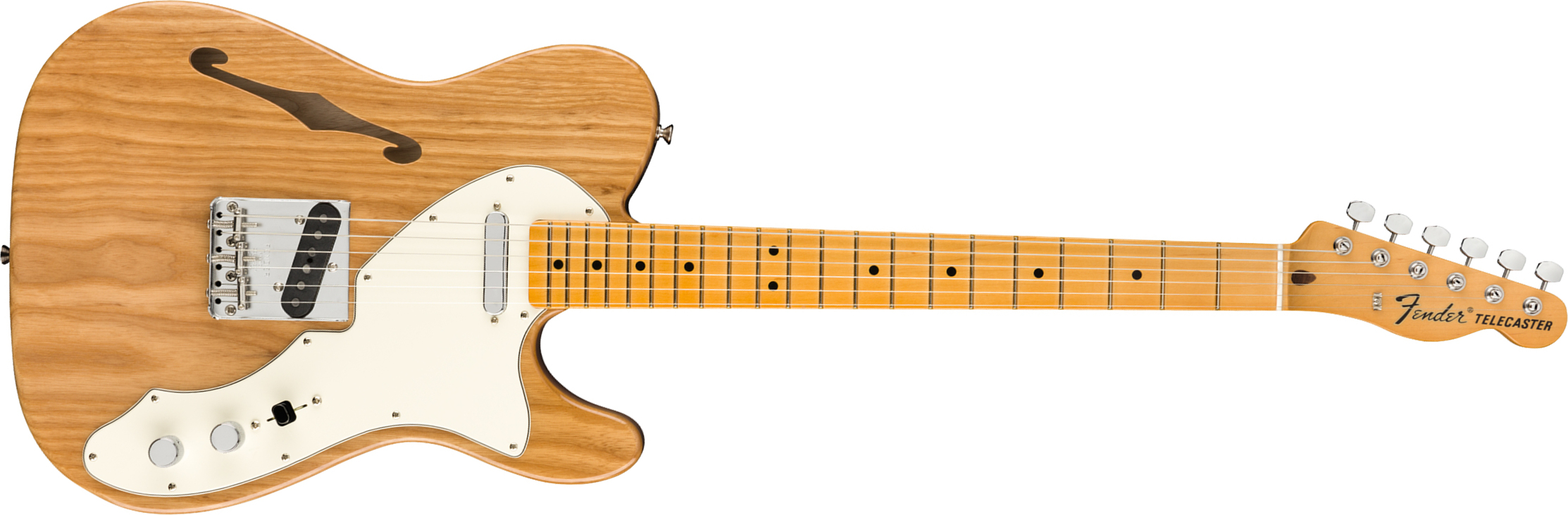 Fender Tele 60s Thinline American Original Usa Ss Mn - Aged Natural - Guitare Électrique 1/2 Caisse - Main picture