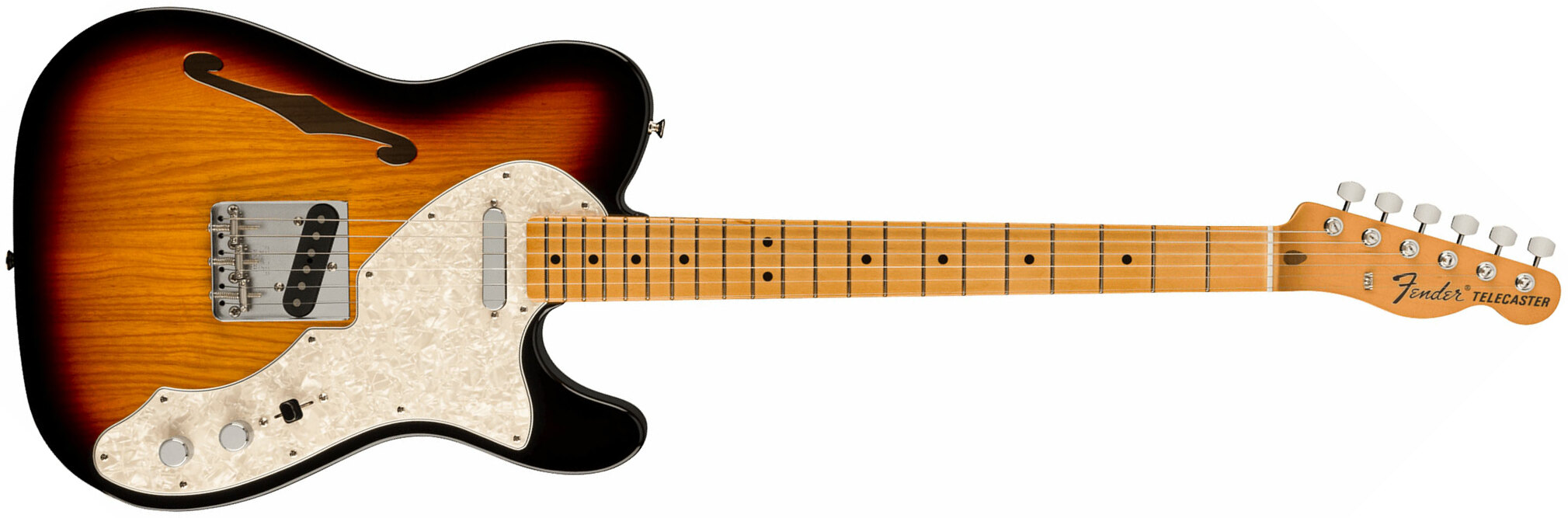 Fender Tele 60s Thinline Vintera 2 Mex 2s Ht Mn - 3-color Sunburst - Guitare Électrique 1/2 Caisse - Main picture