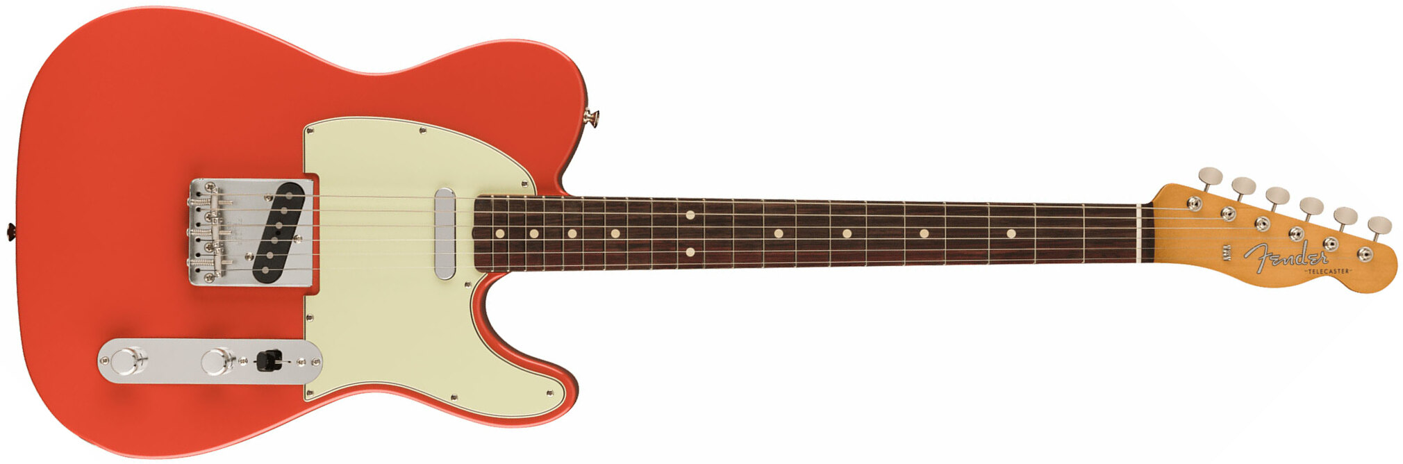 Fender Tele 60s Vintera 2 Mex 2s Ht Rw - Fiesta Red - Guitare Électrique Forme Tel - Main picture