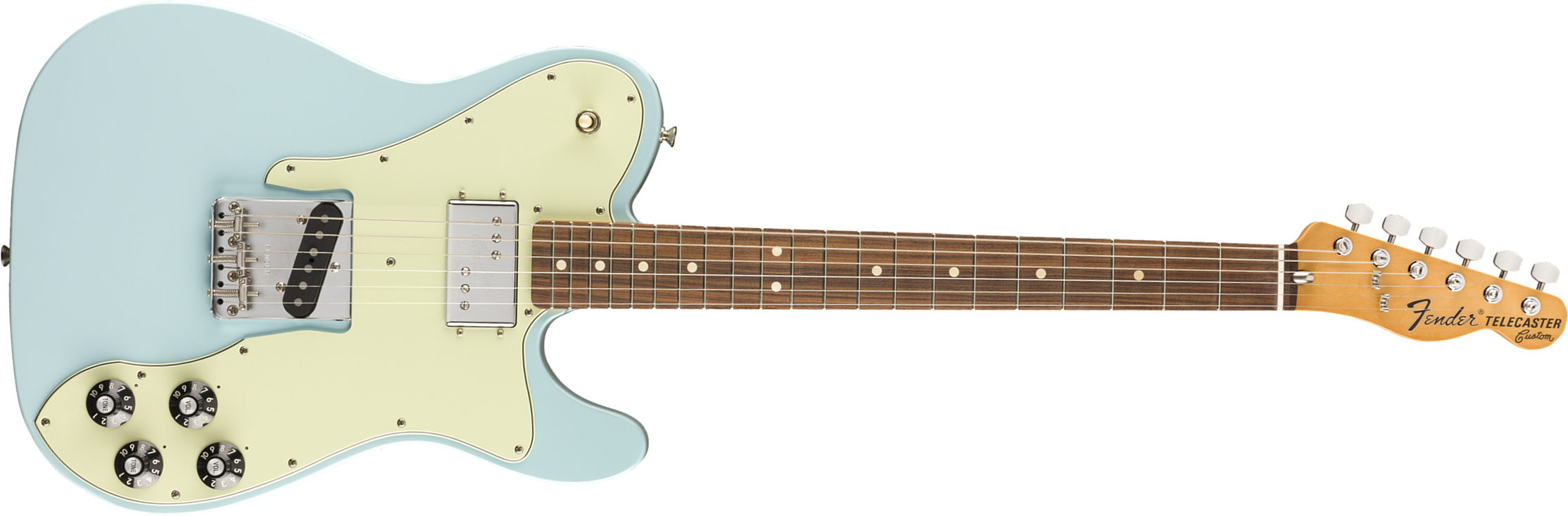 Fender Tele 70s Custom Vintera Vintage Mex Pf - Sonic Blue - Guitare Électrique Forme Tel - Main picture