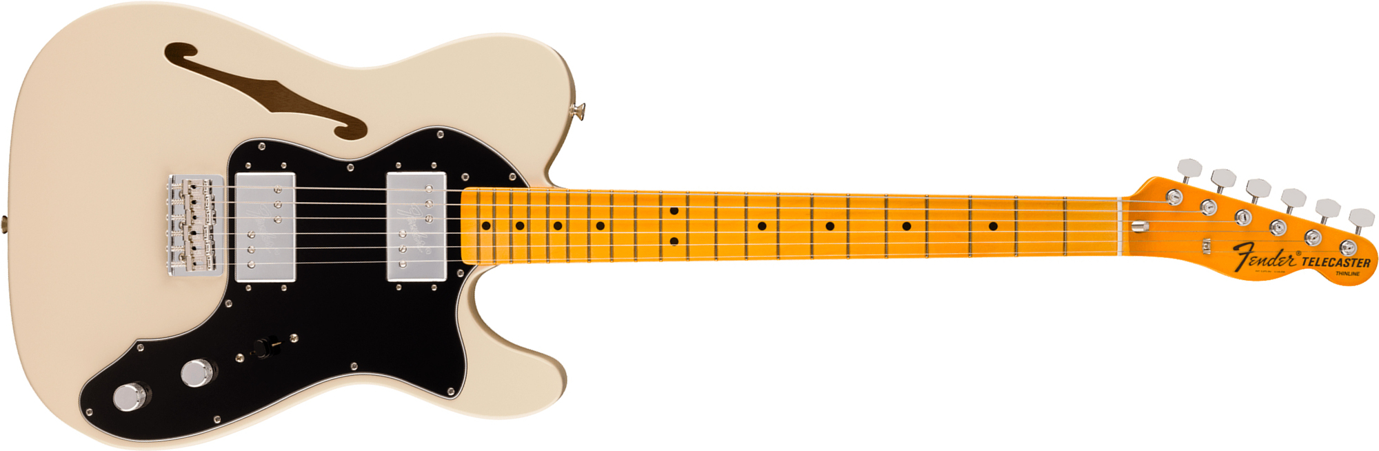 Fender Tele 72 Thinline American Vintage Ii Ltd 2h Ht Mn - Olympic White - Guitare Électrique Forme Tel - Main picture
