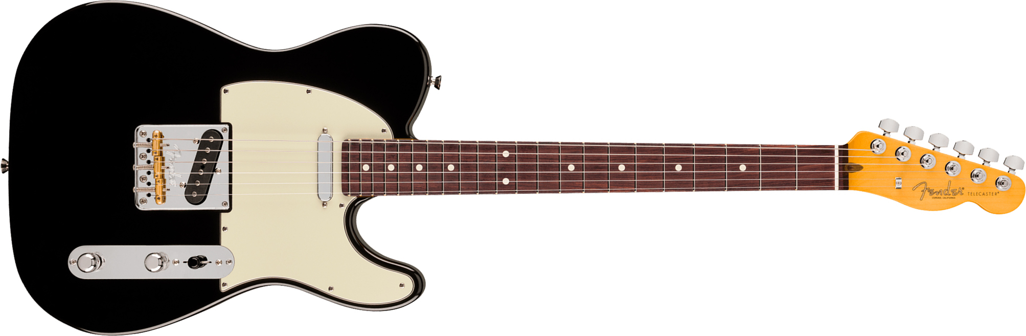 Fender Tele American Pro. Usa  2s Ht Rw - Black - Guitare Électrique Forme Tel - Main picture