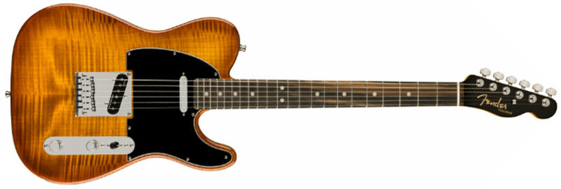 Fender Tele American Ultra Ltd Usa 2s Ht Eb - Tiger's Eye - Guitare Électrique Forme Tel - Main picture