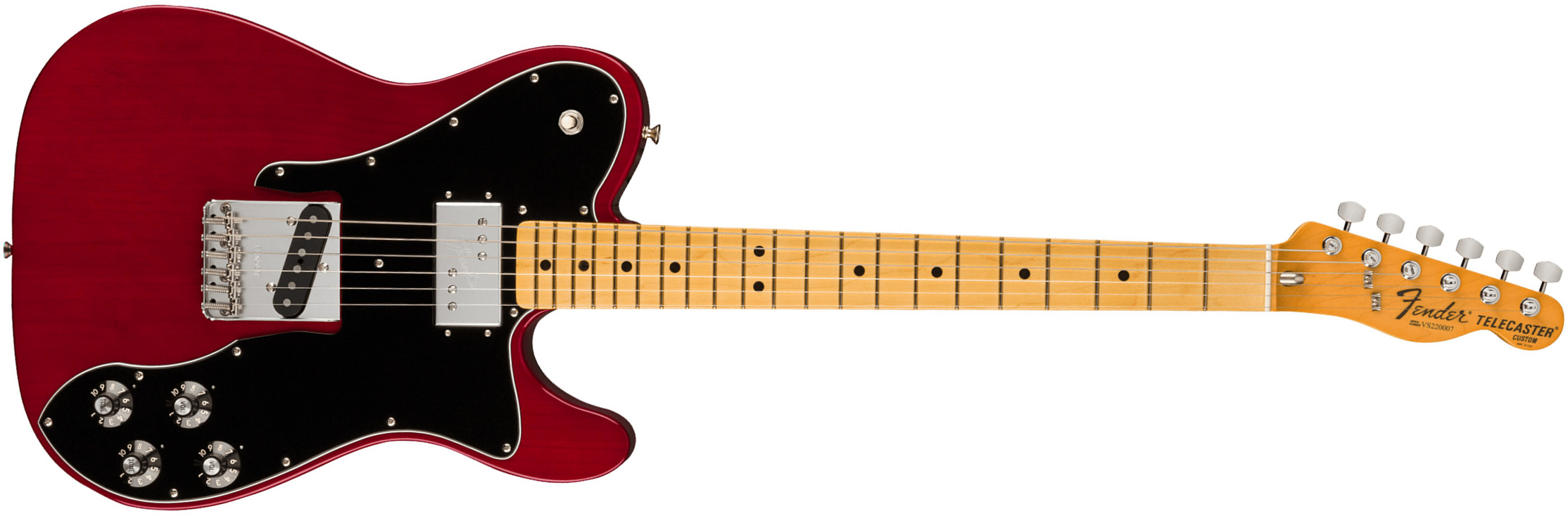 Fender Tele Custom 1977 American Vintage Ii Usa Sh Ht Mn - Wine - Guitare Électrique Forme Tel - Main picture