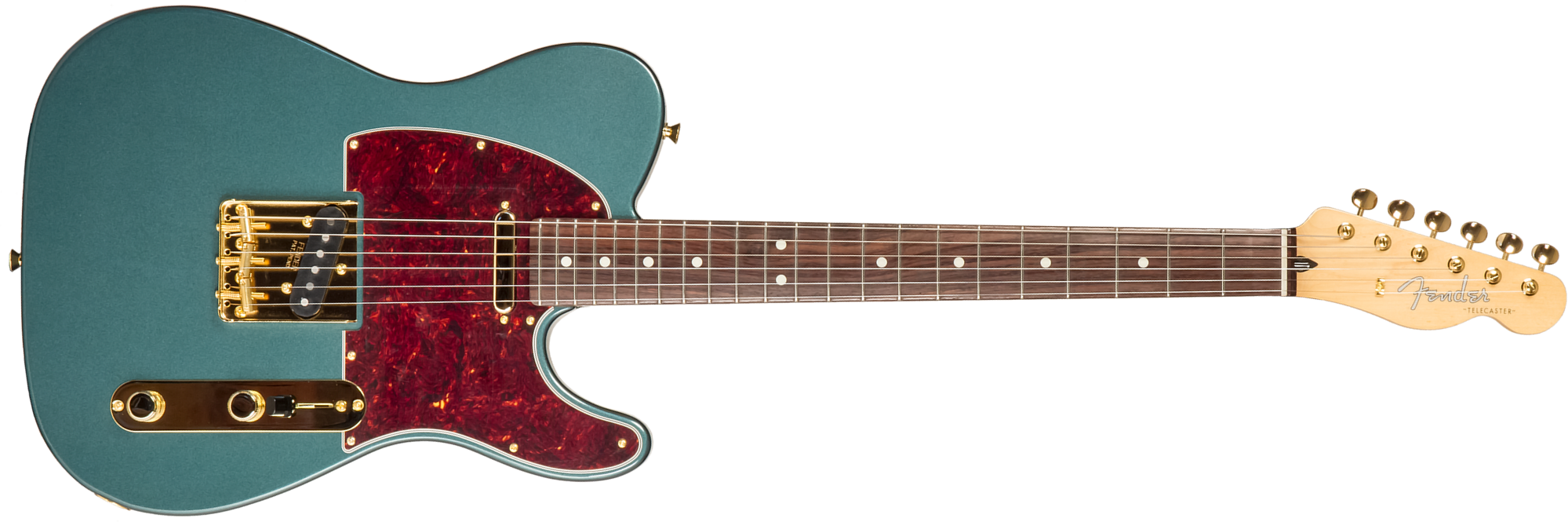 Fender Tele Hybrid Ii Jap 2s Ht Rw - Sherwood Green Metallic - Guitare Électrique Forme Tel - Main picture