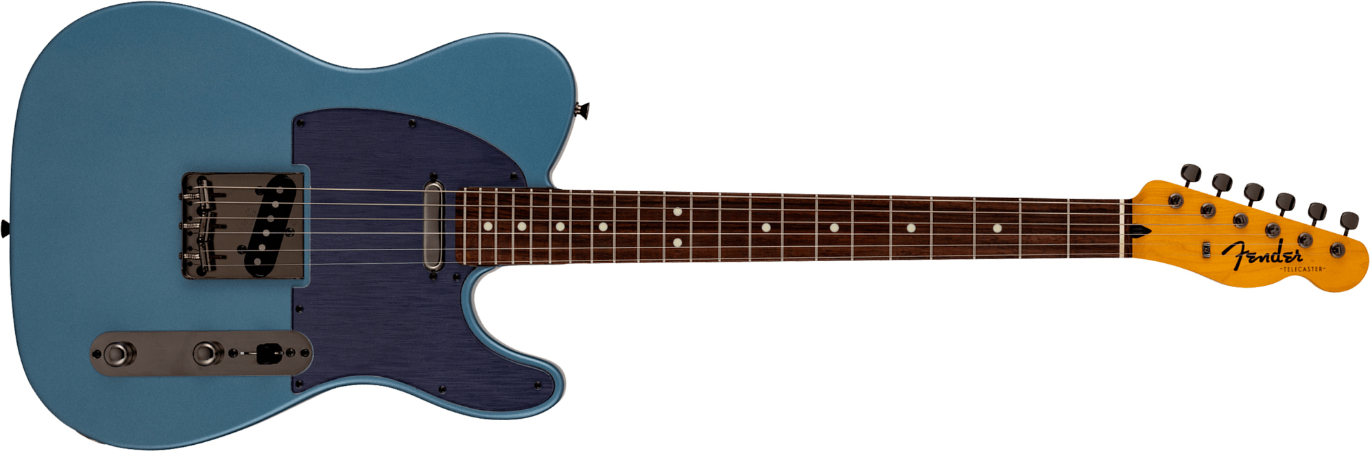 Fender Tele Hybrid Ii Mij Ltd Jap 2s Ht Mn - Matte Aero Blue Satin Metallic - Guitare Électrique Forme Tel - Main picture