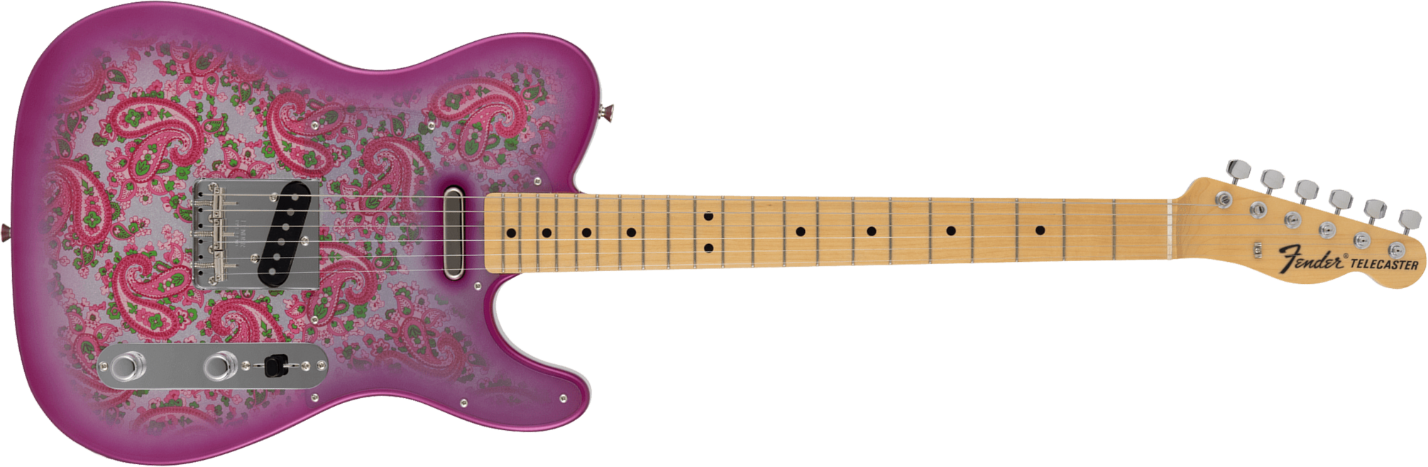 Fender Tele Ltd Jap 2s Ht Mn - Pink Paisley - Guitare Électrique Forme Tel - Main picture