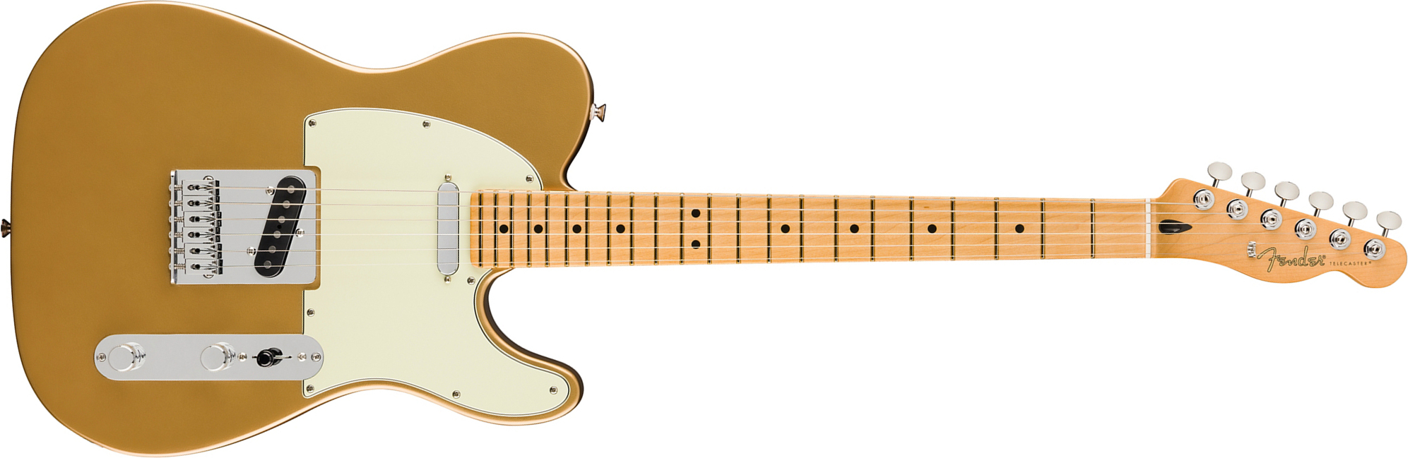 Fender Tele Player Ii 75th Anniversary Mex Ht 2s Mn - Aztec Gold - Guitare Électrique Forme Tel - Main picture