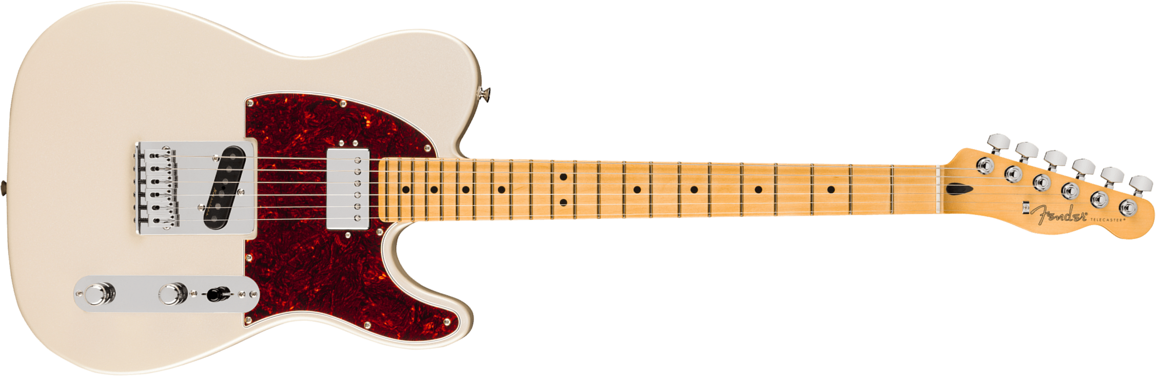 Fender Tele Sh Player Ii Modified Mex 2s Ht Mn - Olympic Pearl - Guitare Électrique Forme Tel - Main picture