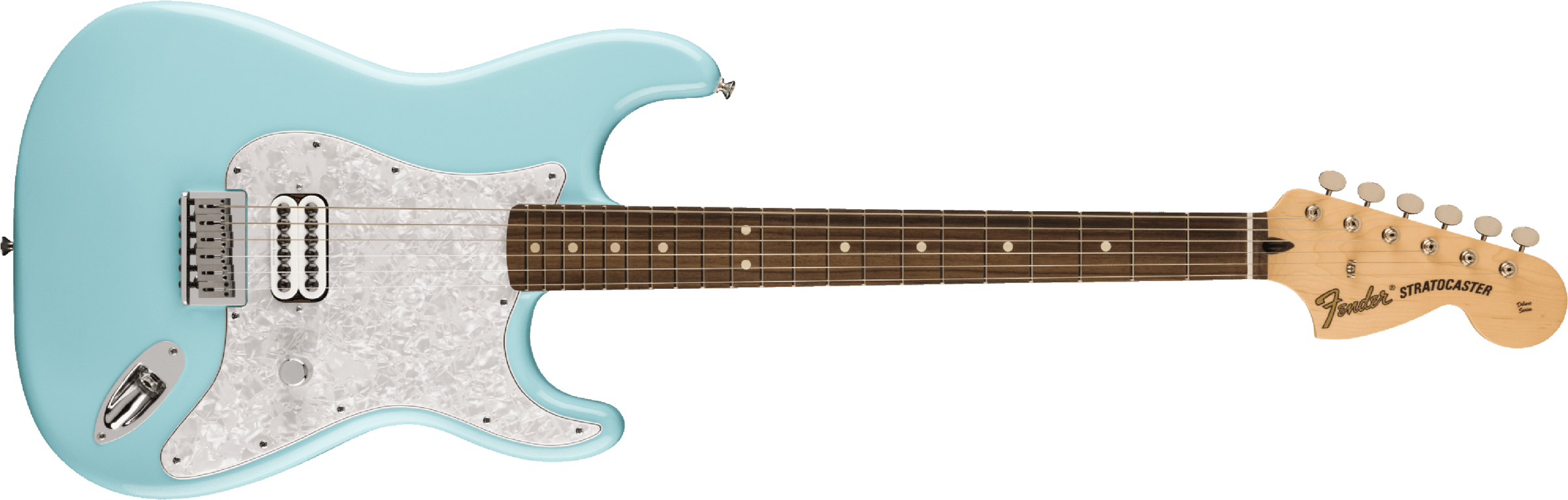 Fender Tom Delonge Ltd Mex Signature 1h Ht Rw - Daphne Blue - Guitare Électrique Forme Str - Main picture