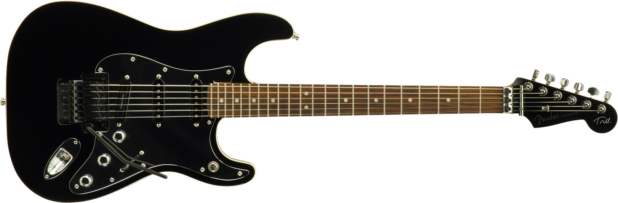 Fender Tom Morello Strat Mex Signature Hss Fr Rw #mx22308 - Black - Guitare Électrique Forme Str - Main picture