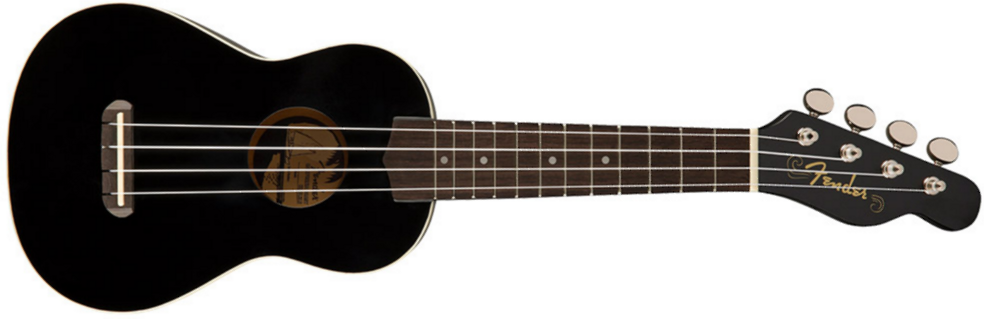 Fender Venice Soprano Uke California Coast Wal - Black - UkulÉlÉ - Main picture