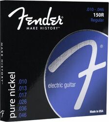 Cordes guitare électrique Fender 150R Pure Nickel .010-.046 - Jeu de 6 cordes