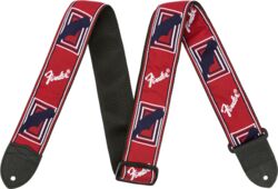 Sangle courroie Fender Monogrammed Strap Red/white/Blue