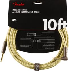 Câble Fender Deluxe Instrument Cable, Straight/Angle, 10ft - Tweed