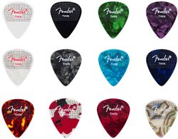 Médiator & onglet Fender Mediators 351 CELLULOÏDE À POINTS (PQT DE 12) MOYEN