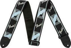 Sangle courroie Fender Monogrammed Strap Black/Light Grey/Blue