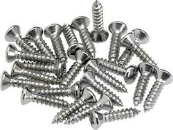 Vis Fender Pickguard - Control Plate Mounting Screws (24) Chrome