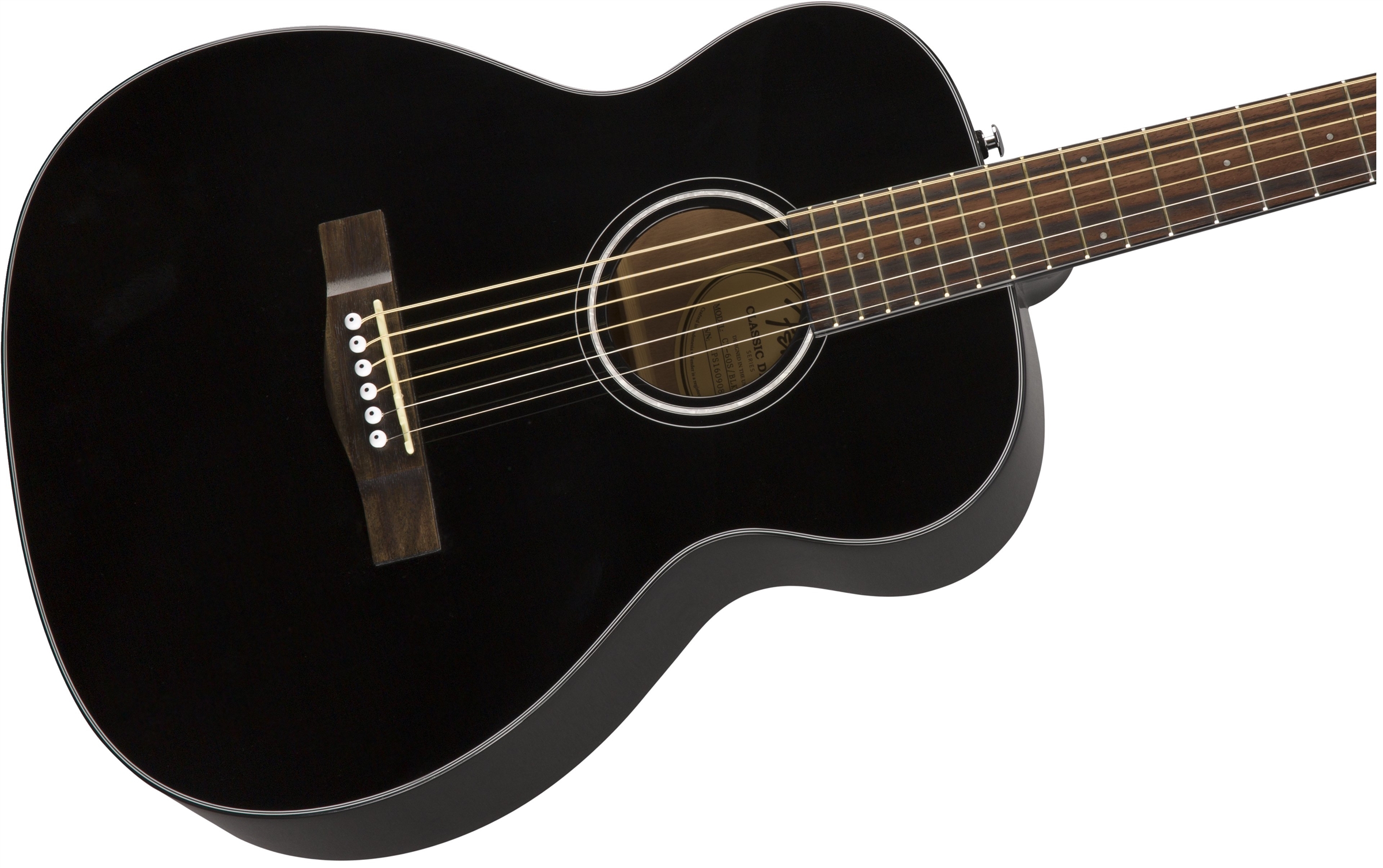 Fender Ct-60s Classic Design Travel Epicea Acajou - Black - Guitare Acoustique Voyage - Variation 2