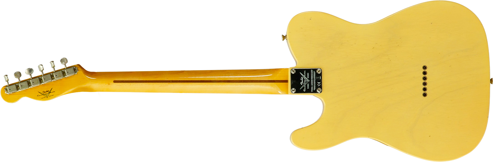 Fender Custom Shop Broadcaster Tele 70th Ann. Ltd Mn #r106019 - Journeyman Relic Nocaster Blonde - Guitare Électrique Forme Tel - Variation 2