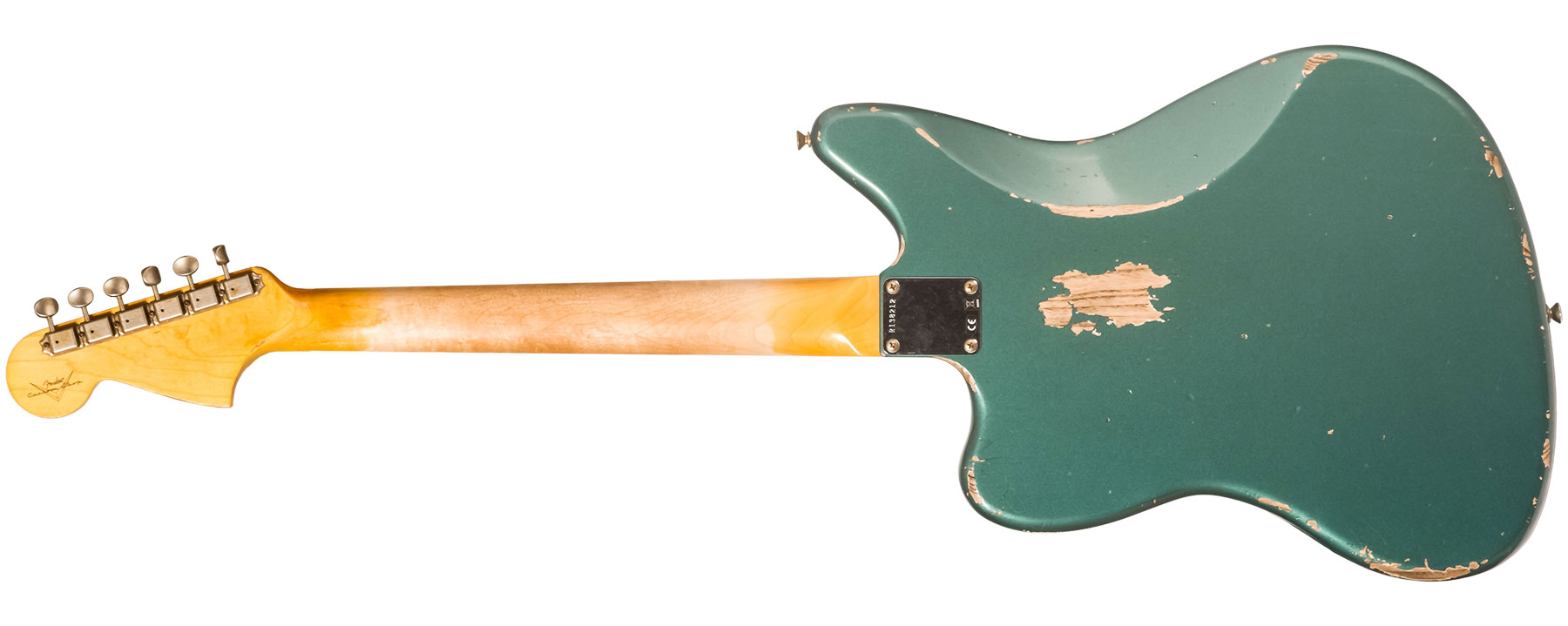 Fender Custom Shop Jaguar 1962 Shsc 2s Trem Rw #r138212 - Heavy Relic Sherwood Green Metallic - Guitare Électrique RÉtro Rock - Variation 1