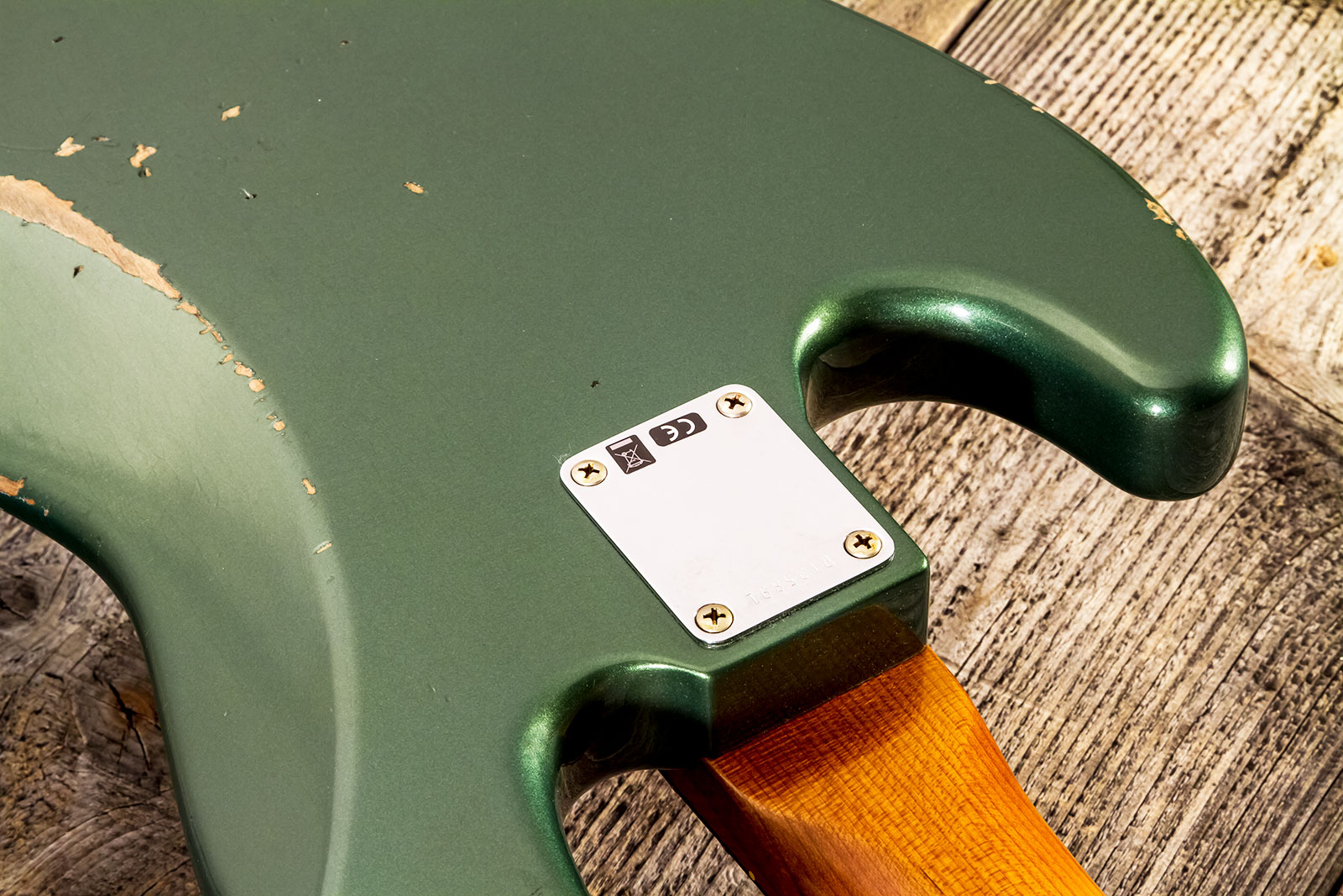 Fender Custom Shop Jazz Bass 1963 Rw #r135891 - Relic Sherwood Green Metallic - Basse Électrique Solid Body - Variation 7